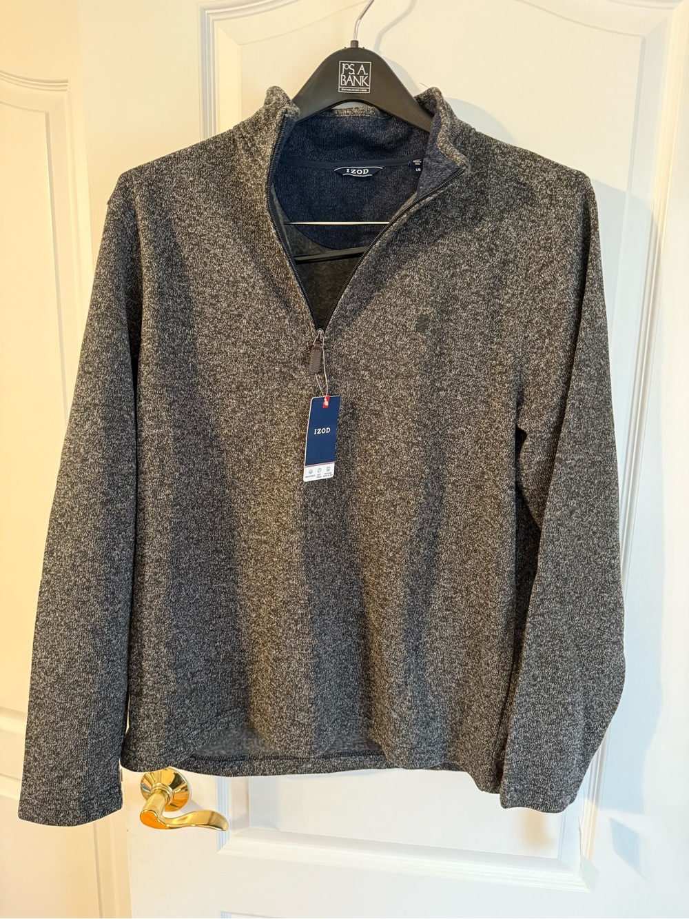 Izod Men’s Charcoal Half-Zip Pullover Sweater